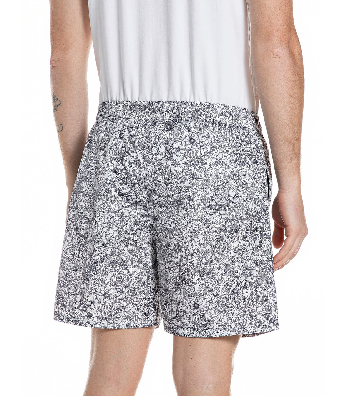 フラワープリントスイムショーツ 詳細画像 ホワイトブルー 2